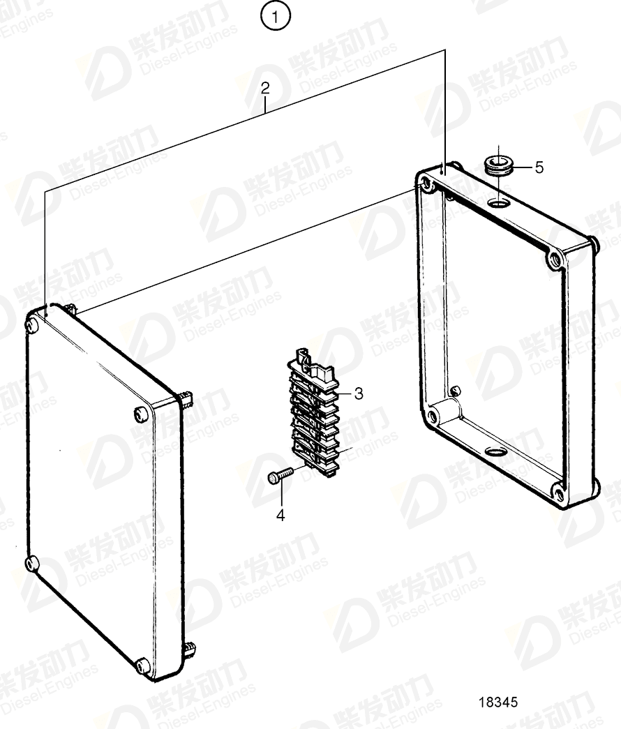 VOLVO Terminal block 849993 Drawing